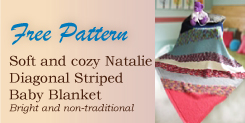 Free Pattern: Natalie Diagonal Striped Baby Blanket