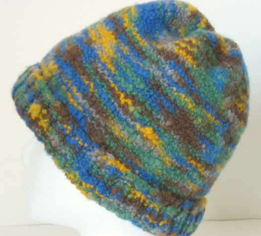 Free Knitting Pattern: Spring-Colored Felted Bowl