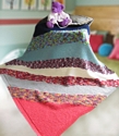 Natalie Diagonal Striped Baby Blanket