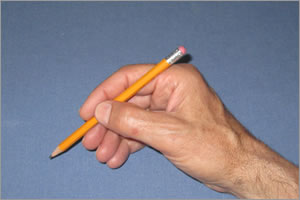 Chronicle #2, Picture 1: Holding a Pencil
