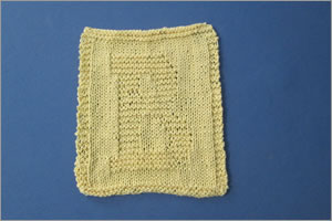 Chronicle #16: Knitted Letter Washcloth