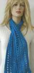 Handmade Scarf Medium Blue Scarf