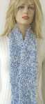 Handmade Scarf Light Blue/White Scarf