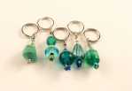 Handmade Stitch Markers - Blue-Green/Turquoise