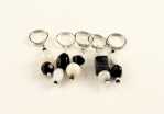 Handmade Stitch Markers - Black & White