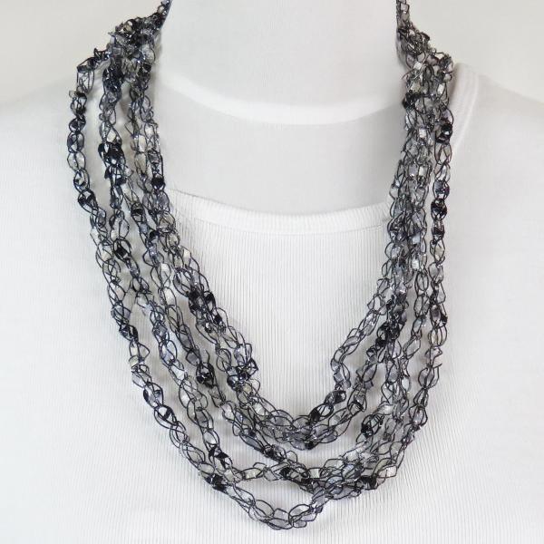 Petite Infinity Scarf Necklace 140 Zebra