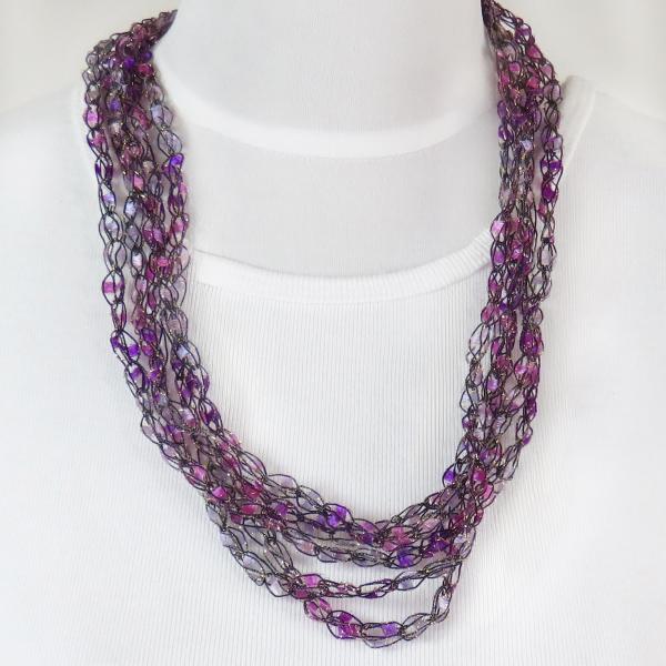 Petite Infinity Scarf Necklace 83 Purple Passion