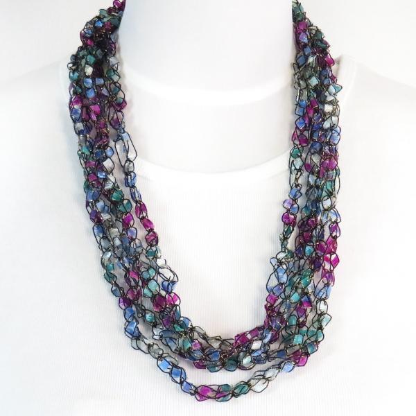 Statement Infinity Scarf Necklace 129 Peacock