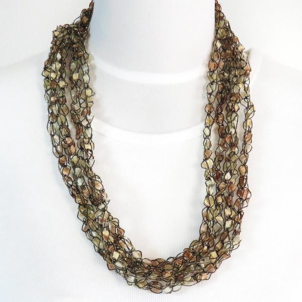 Statement Infinity Scarf Necklace 152 Sandstone