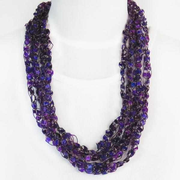 Statement Infinity Scarf Necklace 161 Purple Royale
