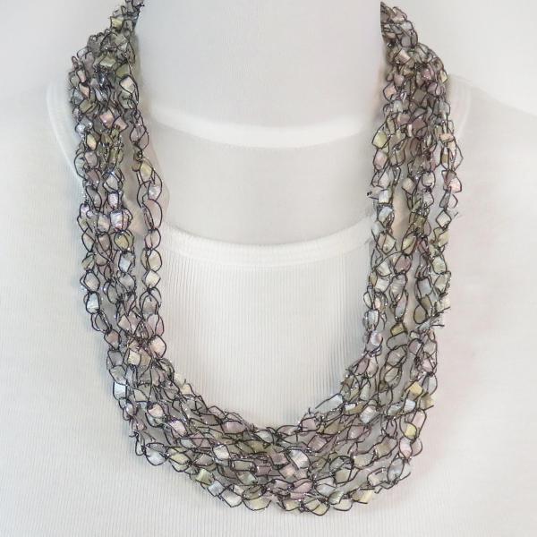 Statement Infinity Scarf Necklace 64 Fresh Pearls