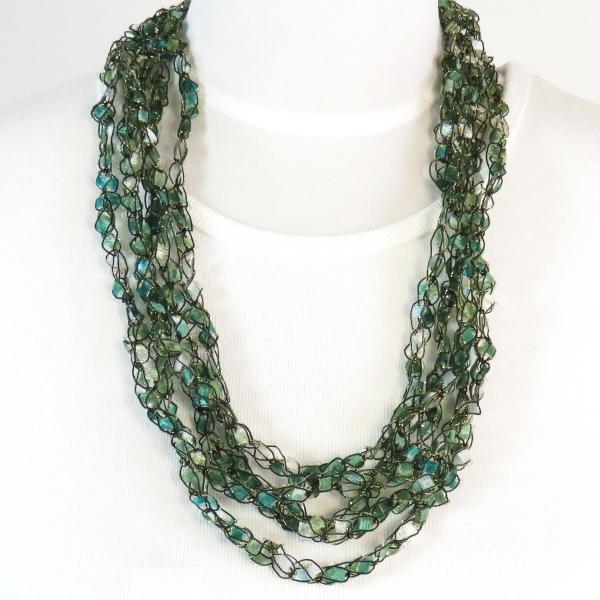 Statement Infinity Scarf Necklace 68 Emerald