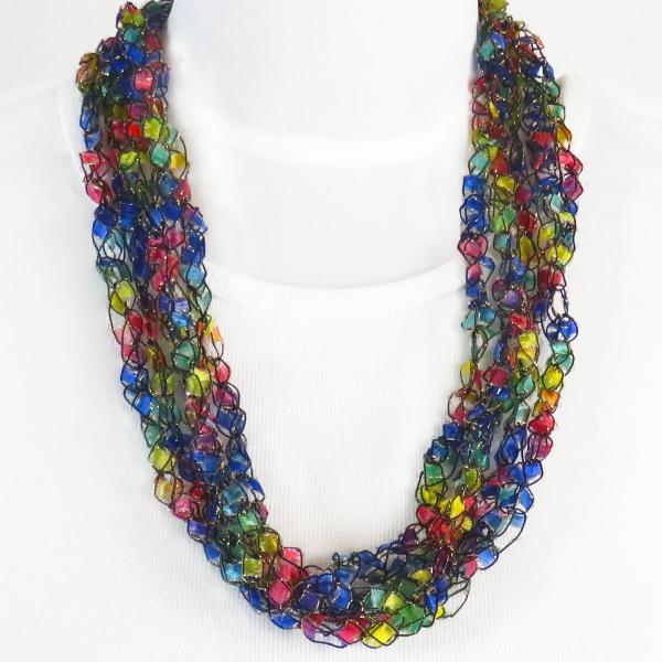 Statement Infinity Scarf Necklace 89 Blue Parade