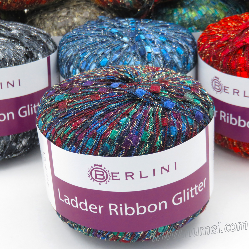 Berlini Ladder Ribbon Glitter Ladder Yarn