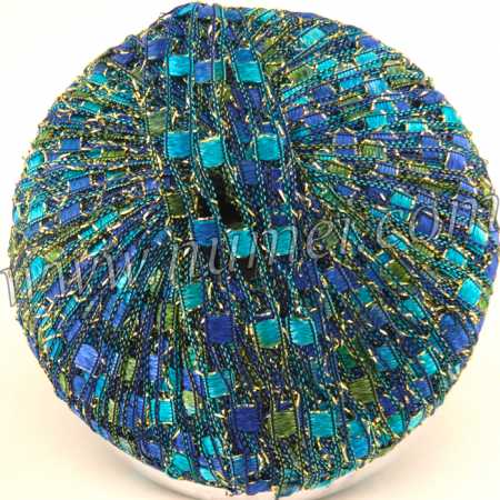 Berlini Ladder Ribbon Glitter 84 Caribbean Lot 63 - 50g Ball