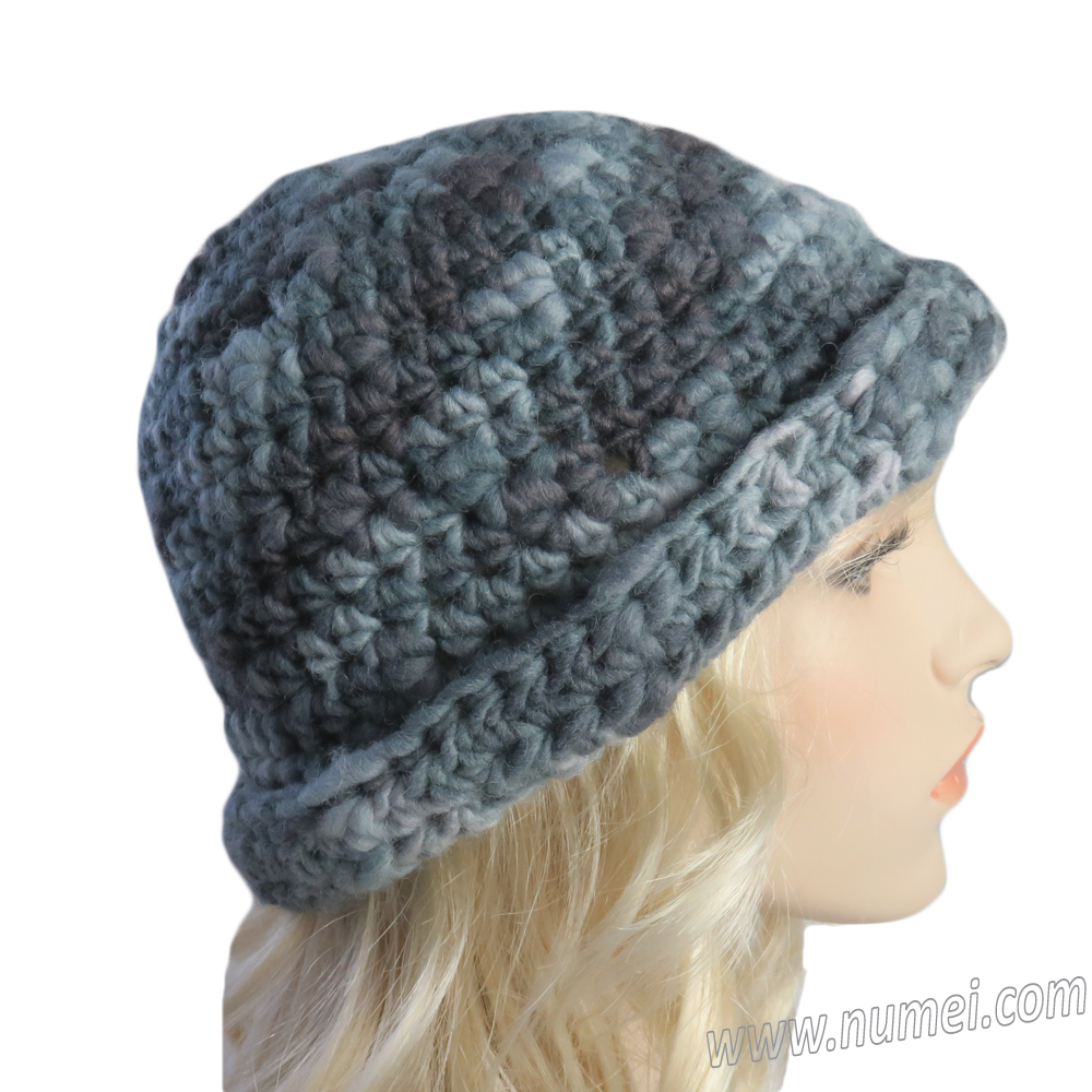 crochet hat with brim pattern