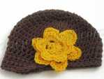 Crochet Pattern Carlotta Newsboy Baby Hat/Option with Flower