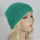 Handmade Knit Ribbed Hat V1 - Green
