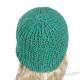 Handmade Knit Ribbed Hat V1 - Green