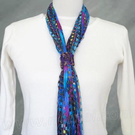 Free Pattern: Knit Ribbon Scarf Slide / Necklace Slide