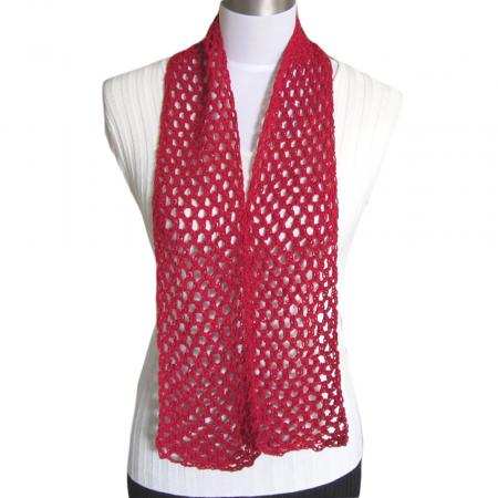 Free Crochet Pattern: Diamond Mesh Scarf (Cotton Lumi)