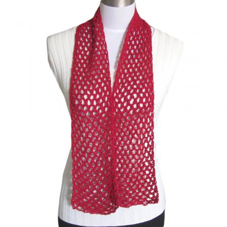 Free Crochet Pattern: Diamond Mesh Scarf (Cotton Spa)