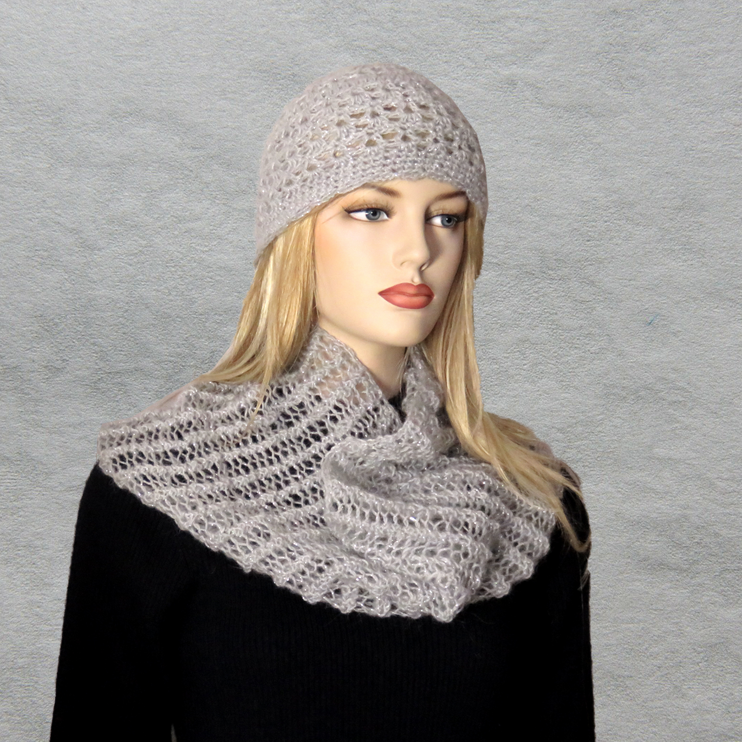 MAISON KINEMA Aran pattern knit cap グレー Maison Kinema