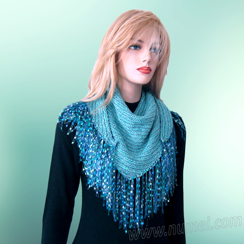 Free Knitting Pattern Adelina Triangle Scarf Kerchief