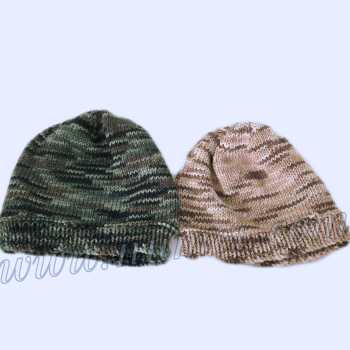 Free Knitting Pattern Camouflage Hat (Beanie Version)