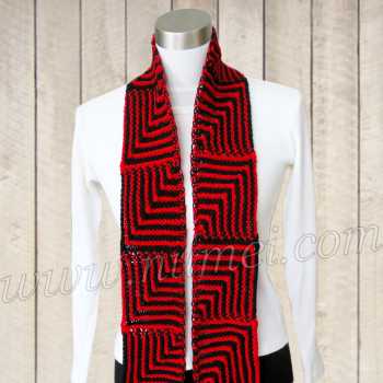 Free Knitting Pattern Scarlett Skinny Mitered Scarf