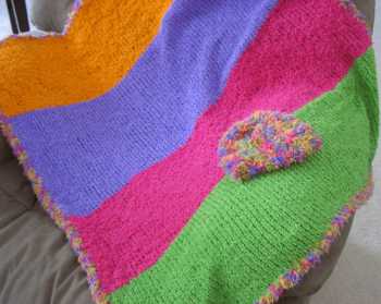 Free Knitting Pattern Bright Baby Blanket