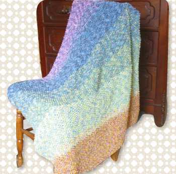 Free Knitting Pattern Cascading Colors Baby Blanket