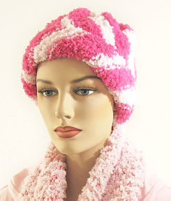 Free Knitting Pattern Pink Spiral Hat