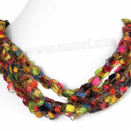 Handmade Ribbon Necklace EE8596