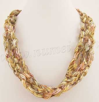 Handmade Ribbon Necklace GO1