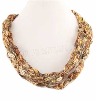 Handmade Ribbon Necklace GO2