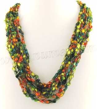 Free Crochet Pattern Ladder Ribbon Necklace Pattern 1