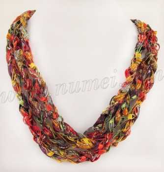 Handmade Ribbon Necklace PU3