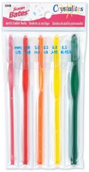 Susan Bates Crystalite Crochet Hook Set - Sizes G, H, I, J, K