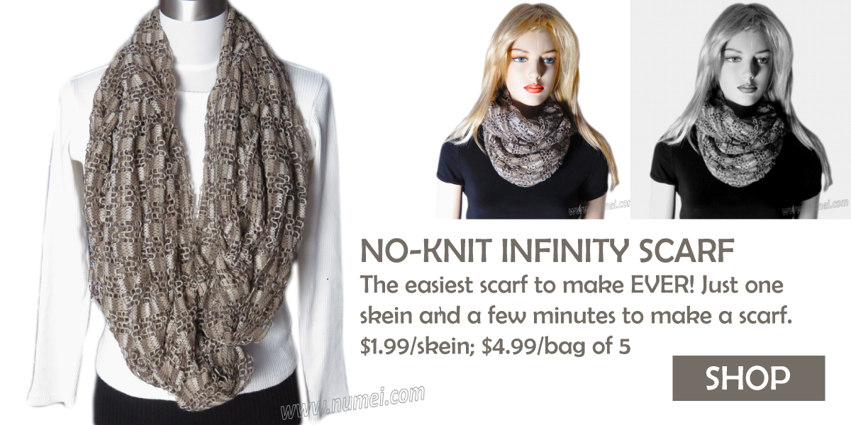 No Knit Infinity Scarf
