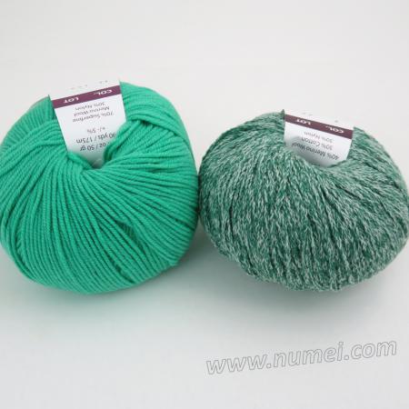 Berlini Palisades 7/Merino Butter 11 Combo Pack - Forest Green/Mint Leaf