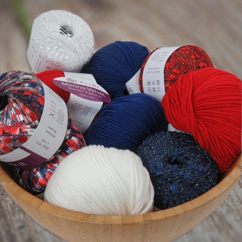 Red White and Blue Yarn