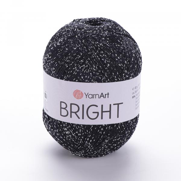 YarnArt Bright 107 Black/Silver - 90g Ball