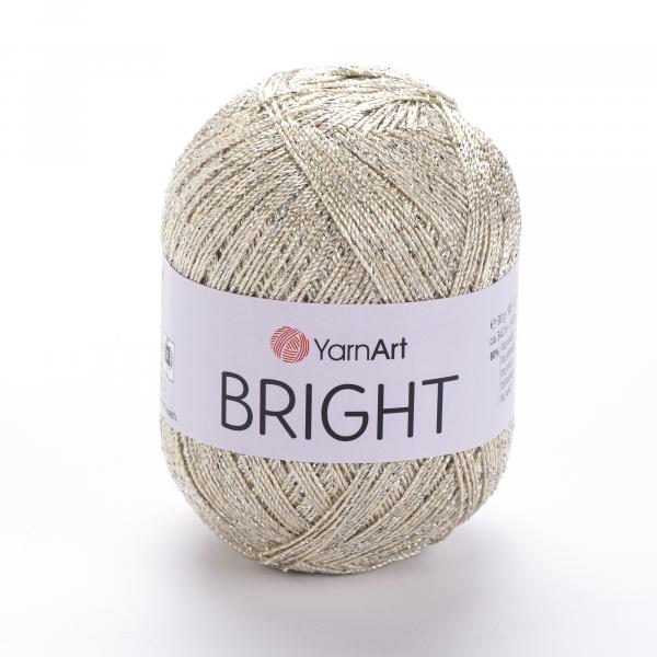 YarnArt Bright 121 Ecru/Silver - 90g Ball