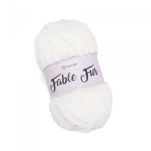 YarnArt Fable Fur 966 Off White - 100g Ball
