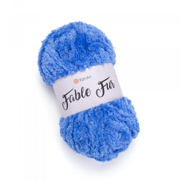 YarnArt Fable Fur 974 Bright Blue - 100g Ball