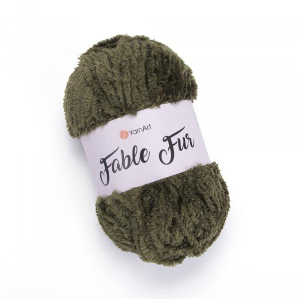 YarnArt Fable Fur 982 Olive - 100g Ball