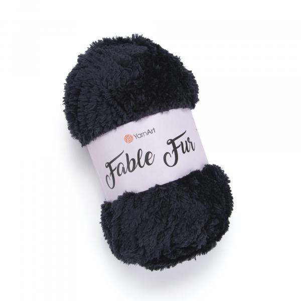 YarnArt Fable Fur 988 Black - 100g Ball