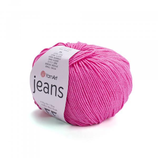 YarnArt Jeans 42 Bright Pink - 50g Ball