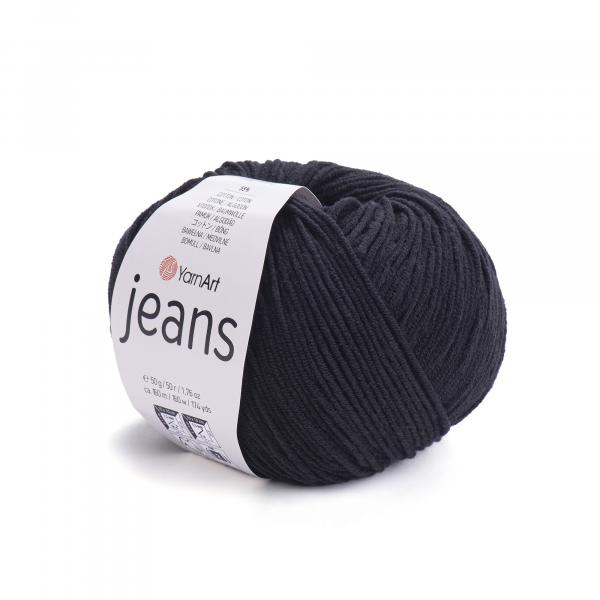 YarnArt Jeans 53 Black - 50g Ball